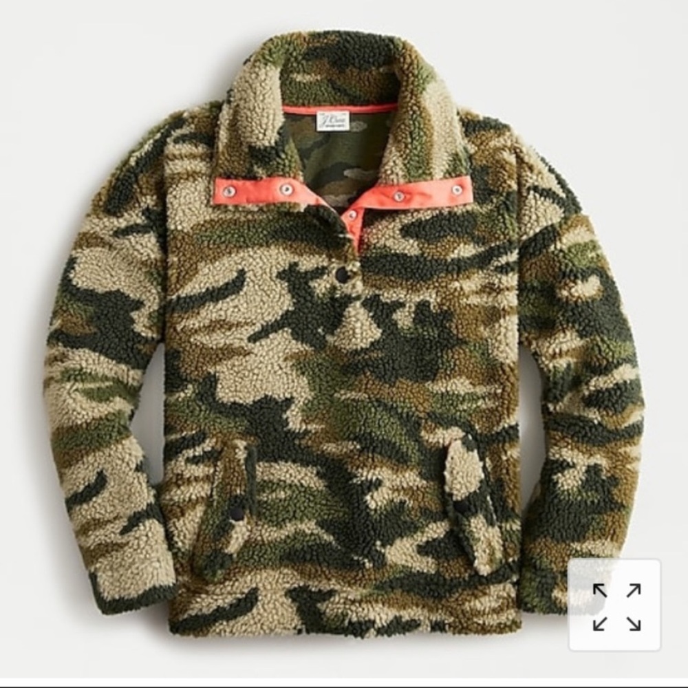 JCrew vintage fleece pullover Sherpa BNWT